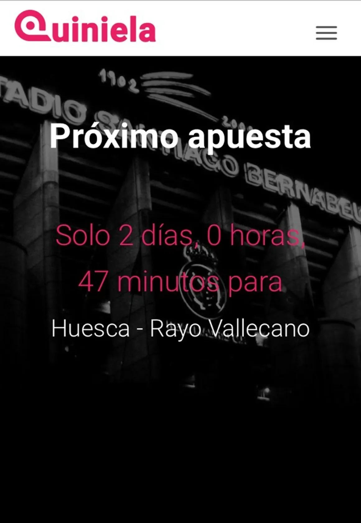 Quiniela de liga de fútbol español