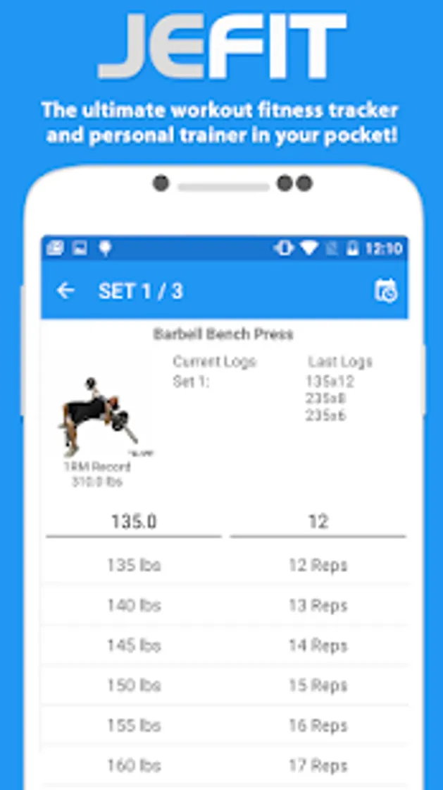 JEFIT Workout Tracker FITNESS