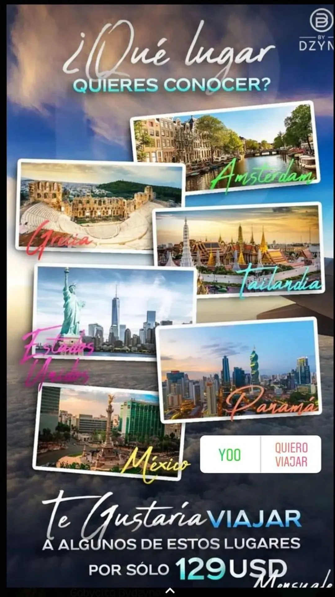 Viaja a destinos exóticos por 129$ al mes