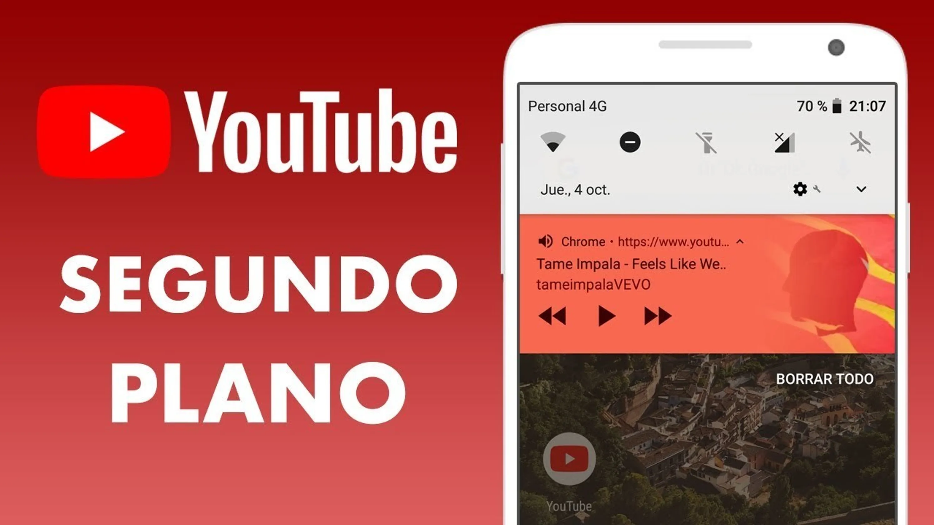 YouTube pero te puedes salir