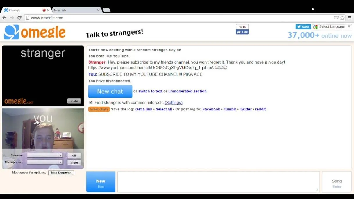 Omegle: Talk to strangers!