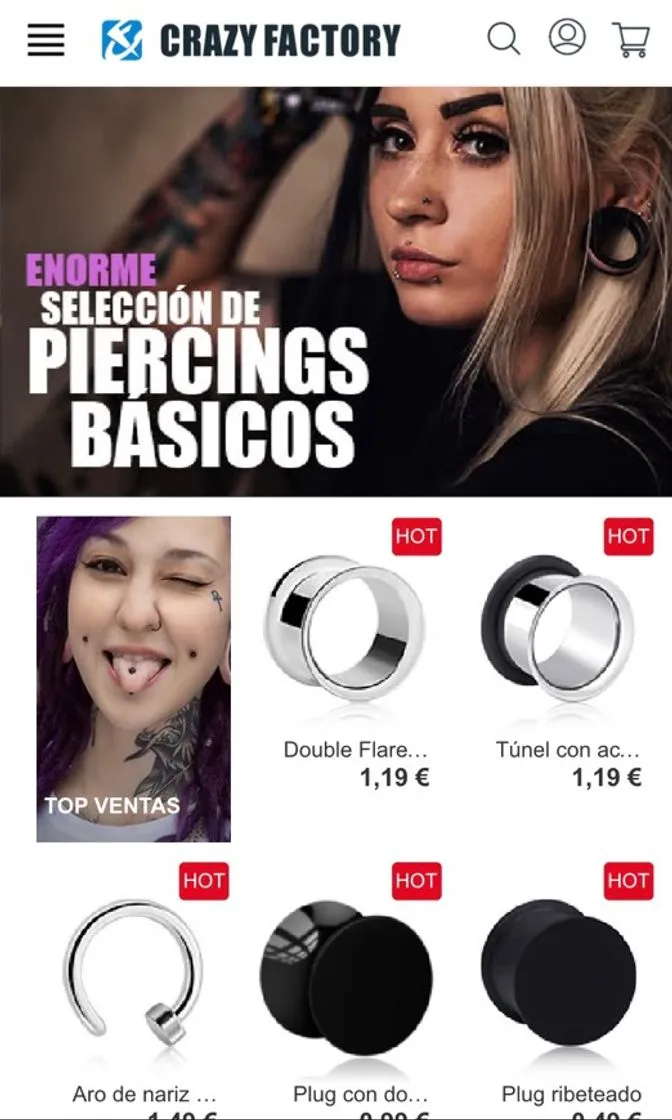 Compra de Piercings