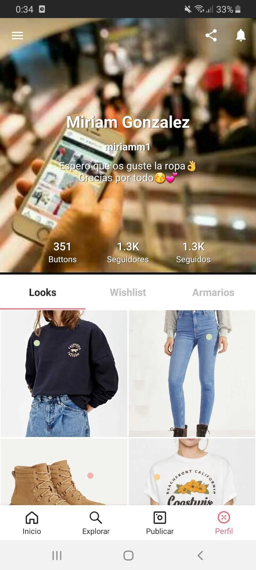 Mi cuenta de looks de 21 buttons
