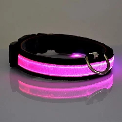 Vi.yo LED Collar de Perro Collar Reflectante con luz LED Collar Para