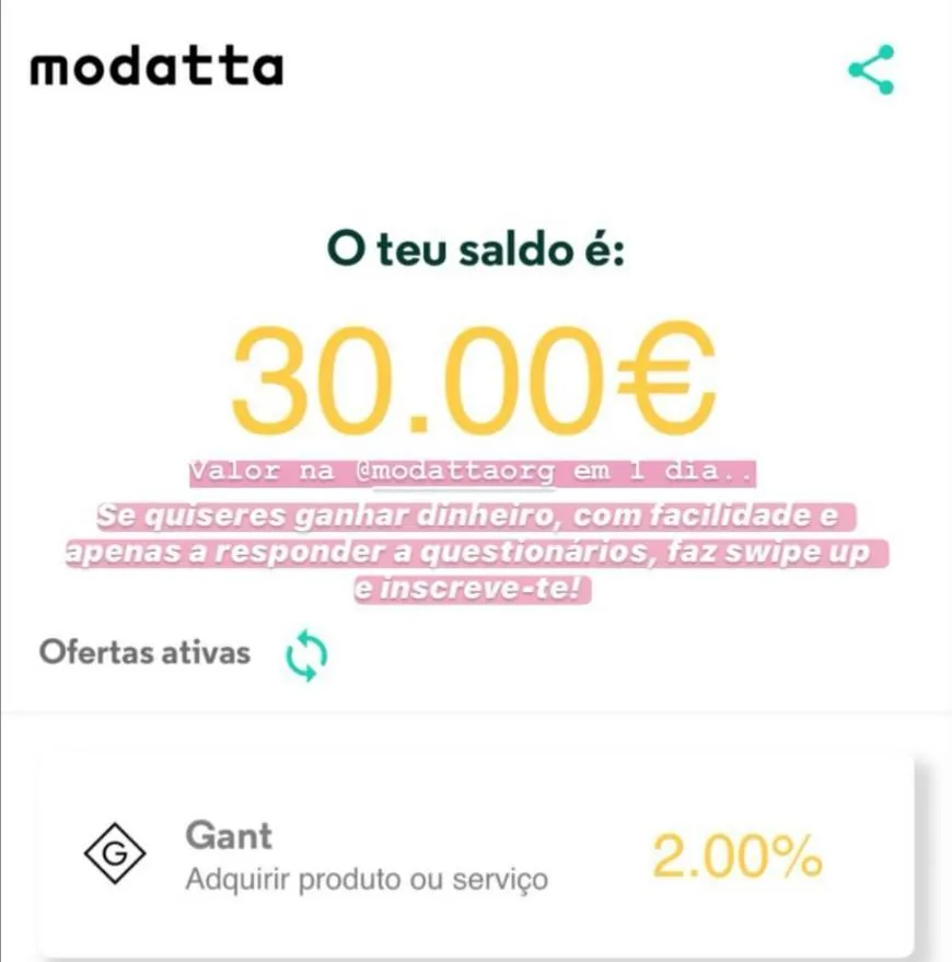 Modatta - A APP QUE DÁ DINHEIRO