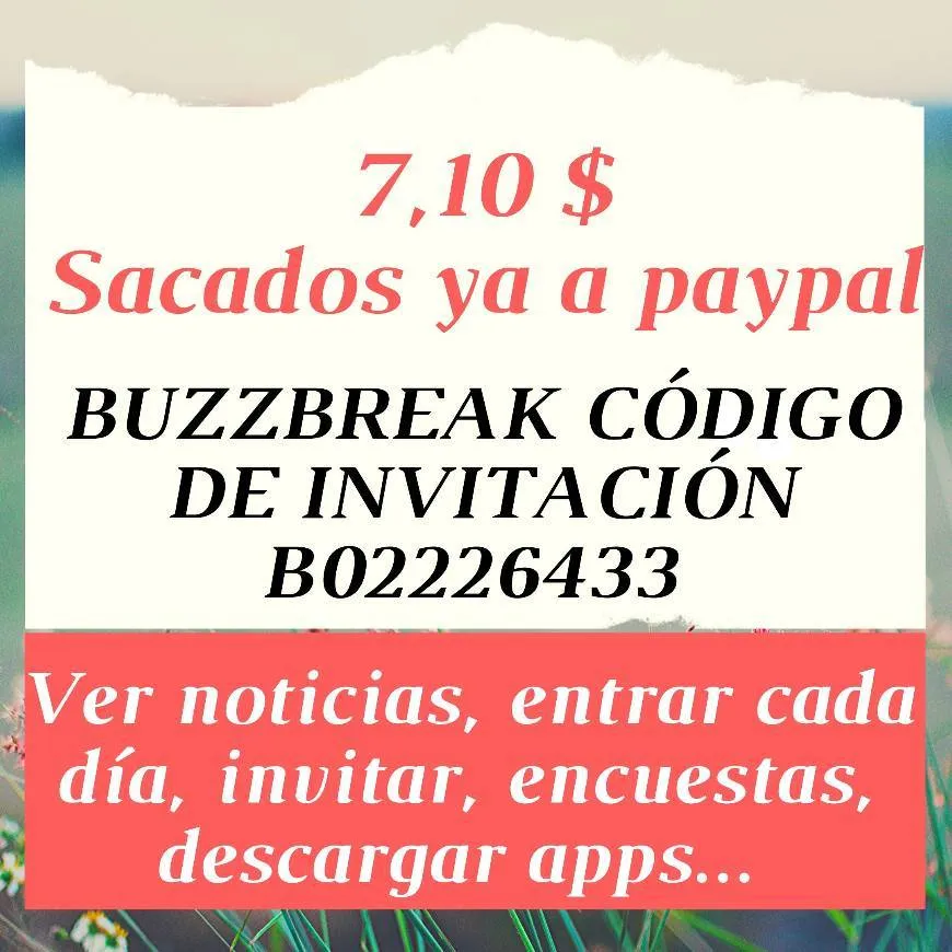 BUZZBREAK CÓDIGO DE INVITACIÓN B02226433
