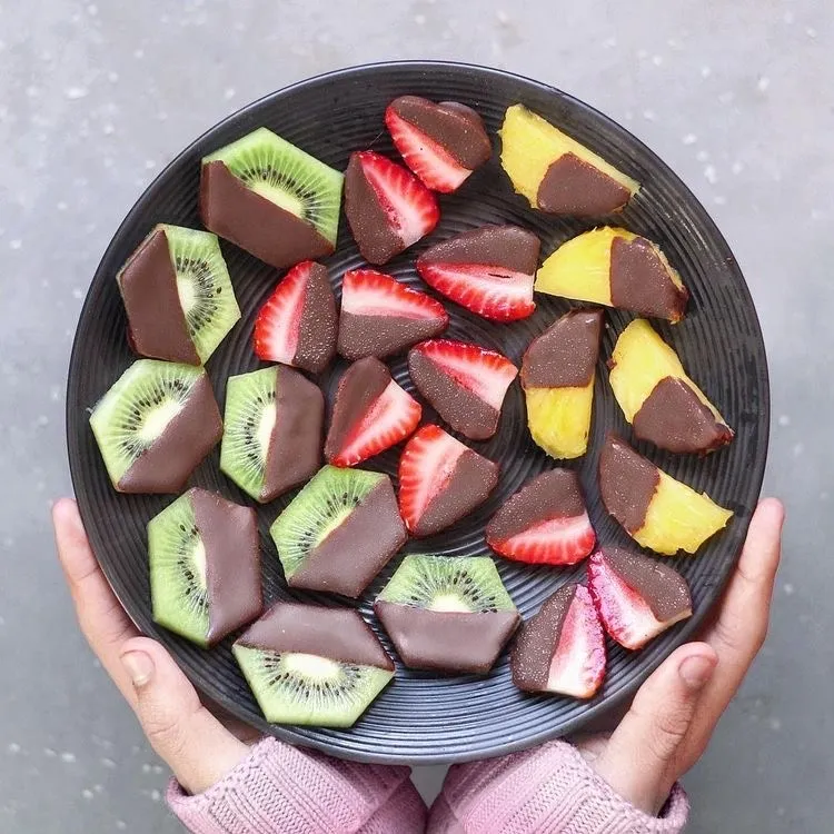 Fruta e chocolate