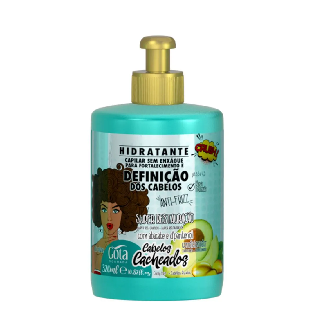 Gota Dourada Cabelos Cacheados Creme De Pentear - 320Ml ...