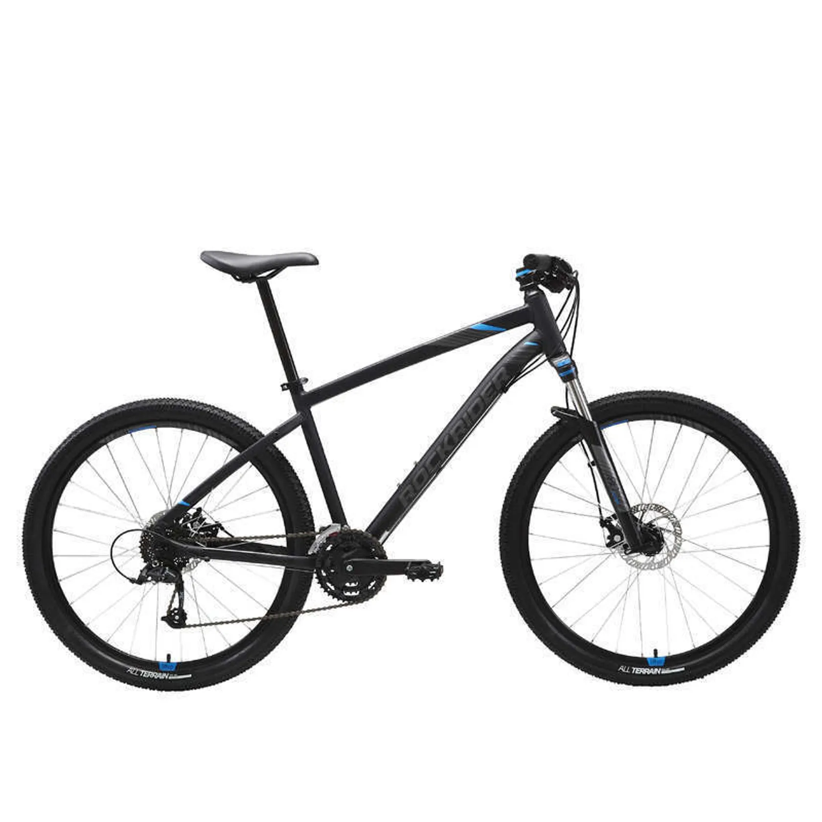 BICICLETA BTT ST 520 PRETO AZUL 27,5" ROCKRIDER