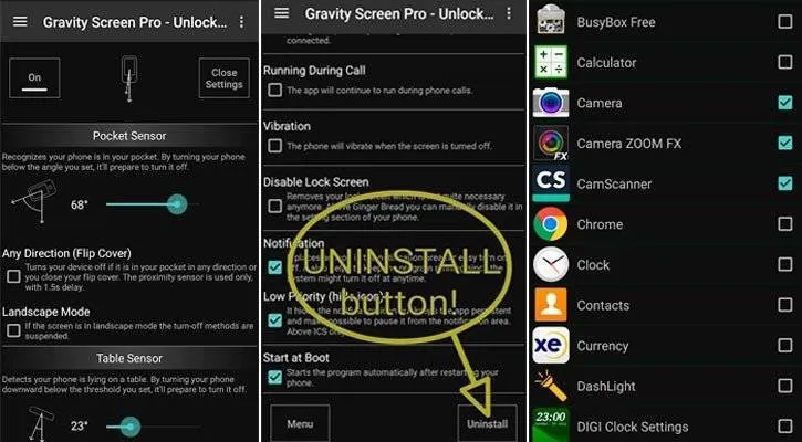 Gravity Screen