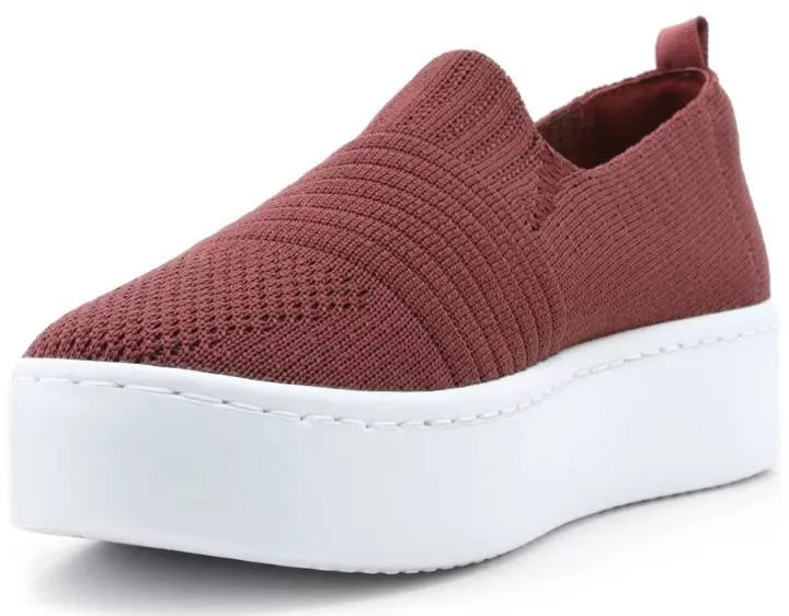 Tênis Slip On Sola Alta Knit Vinho