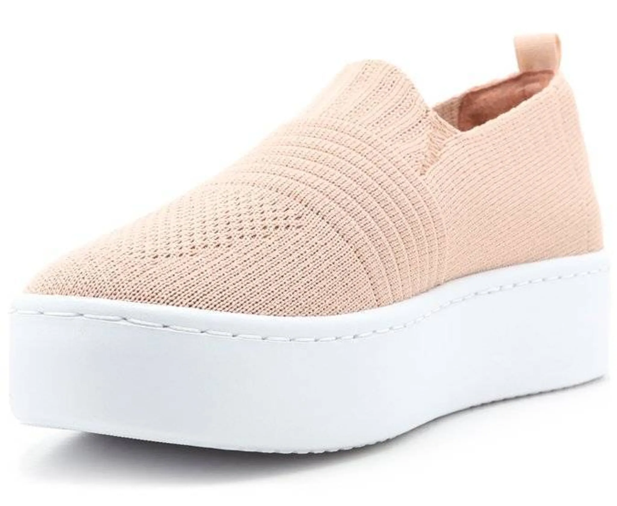 Tênis Slip On Sola Alta Knit Blush