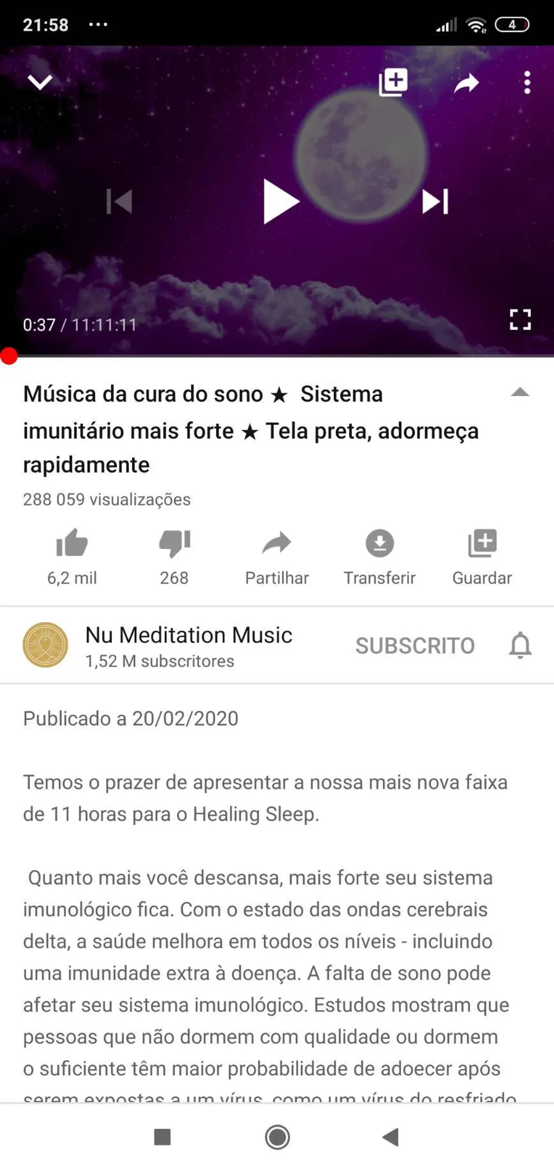 Cura do sono.