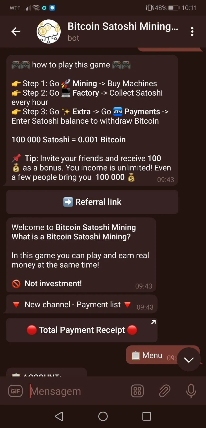 Bitcoin Satoshi Mining _ Ganha bitcoins!