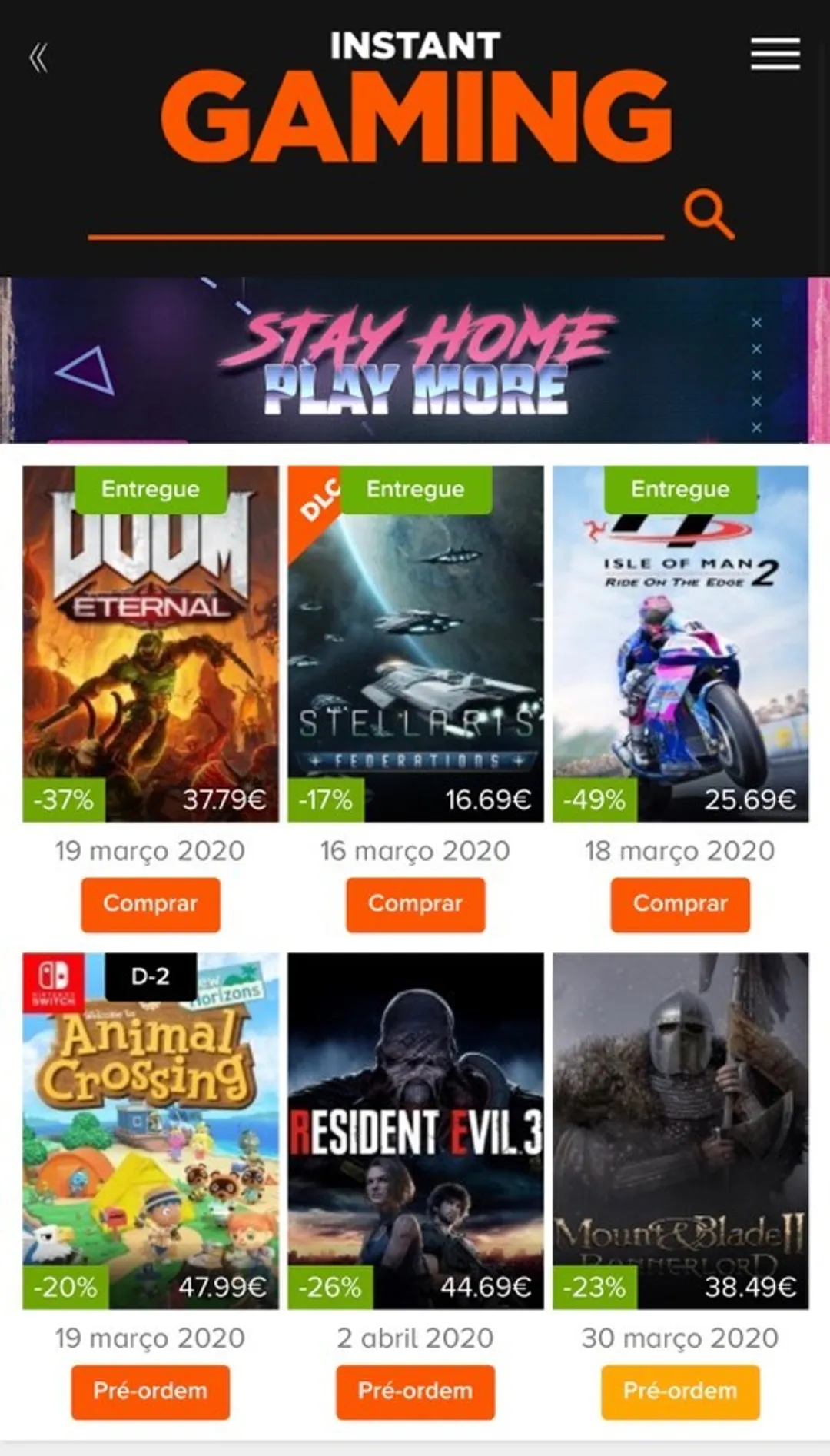 Compra de jogos