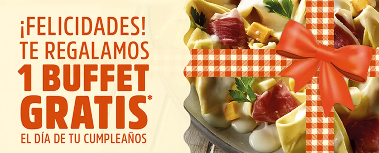 BUFFET GRATIS POR TU CUMPLEAÑOS - Muerde la Pasta