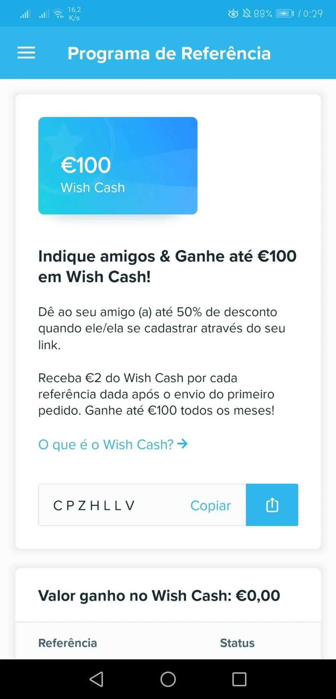Wish compras a baixos preços