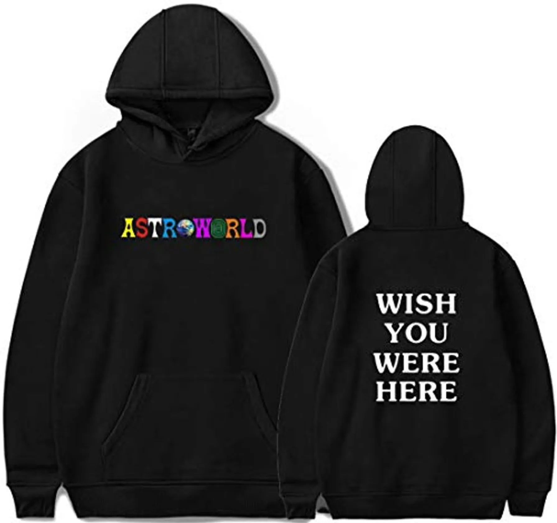 PANOZON Sudadera Mujer Travis Scott Astroworld Impresión de Logo y Letras Pull-Over