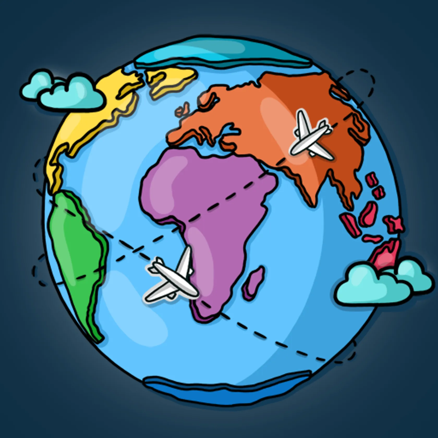 Studyge - geografía en el mapa