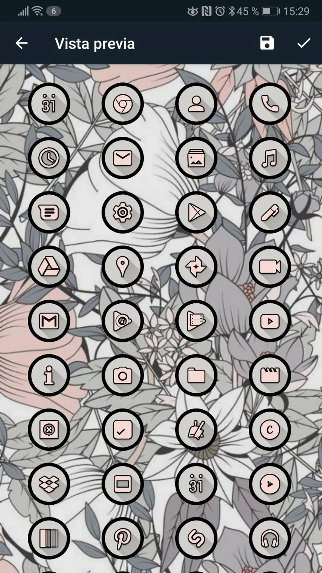 Iconos Flower's rain