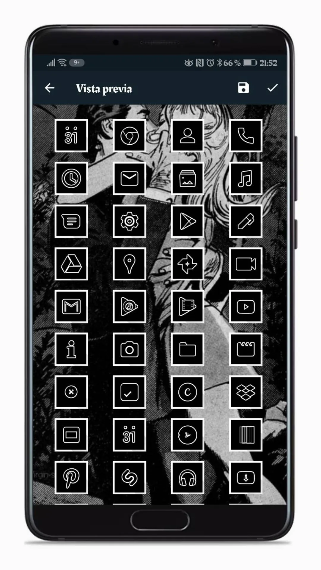Iconos Basic White-Black