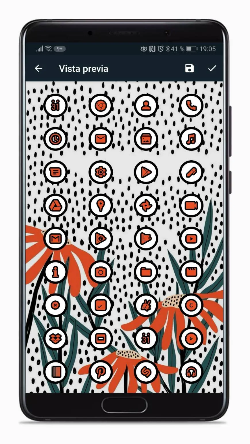 Iconos Cartoon Flowers