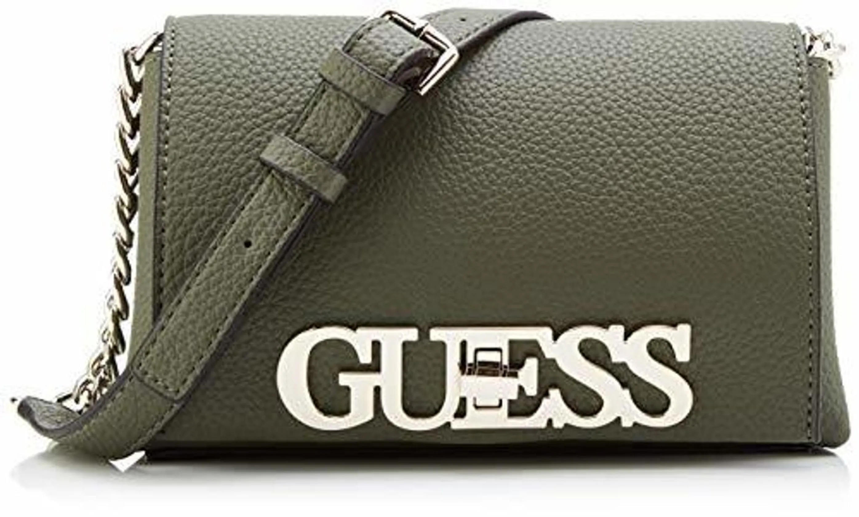 Guess Uptown Chic Mini Xbody Flap, bolso bandolera para Mujer, Verde