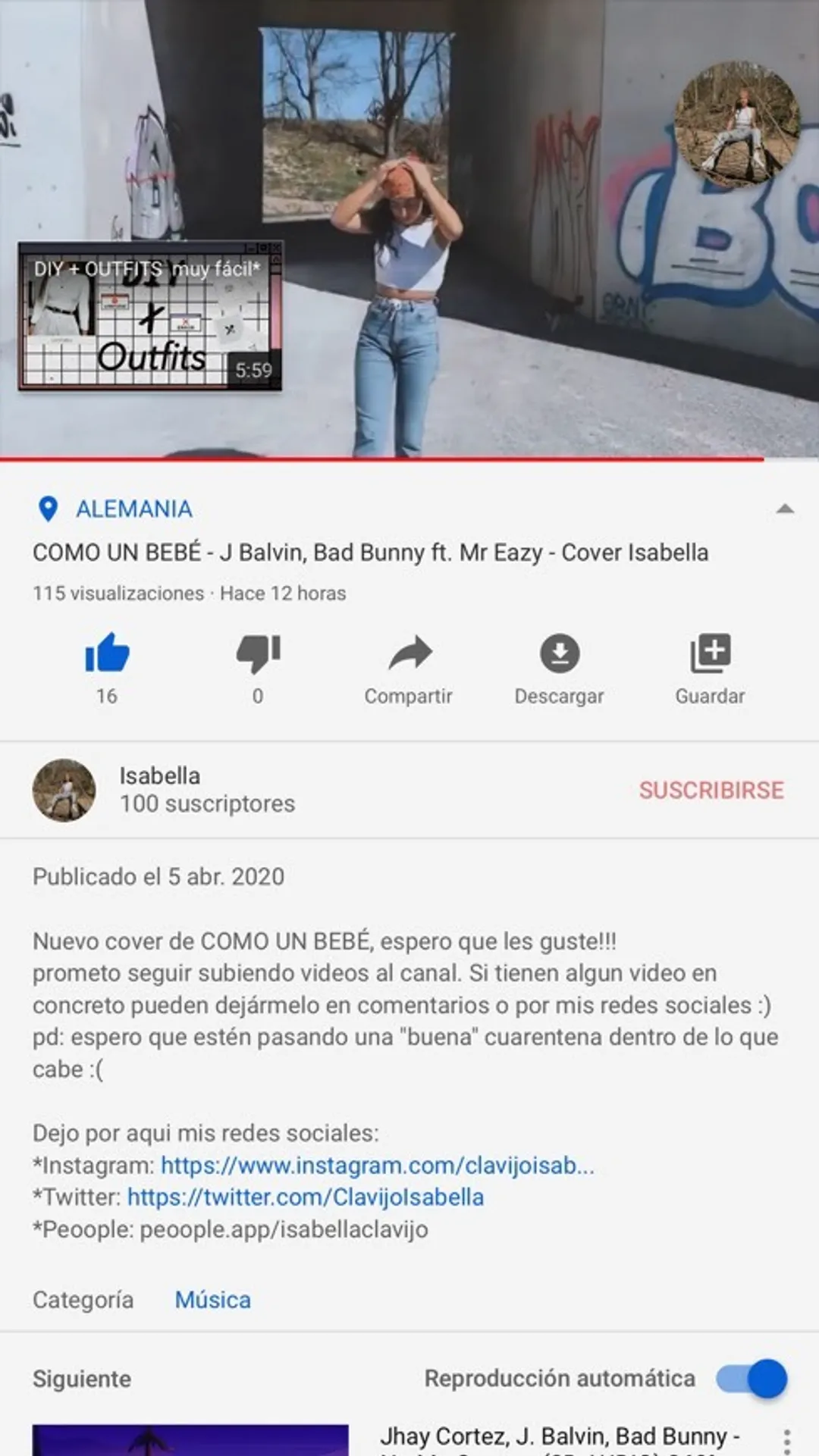 COMO UN BEBÉ COVER