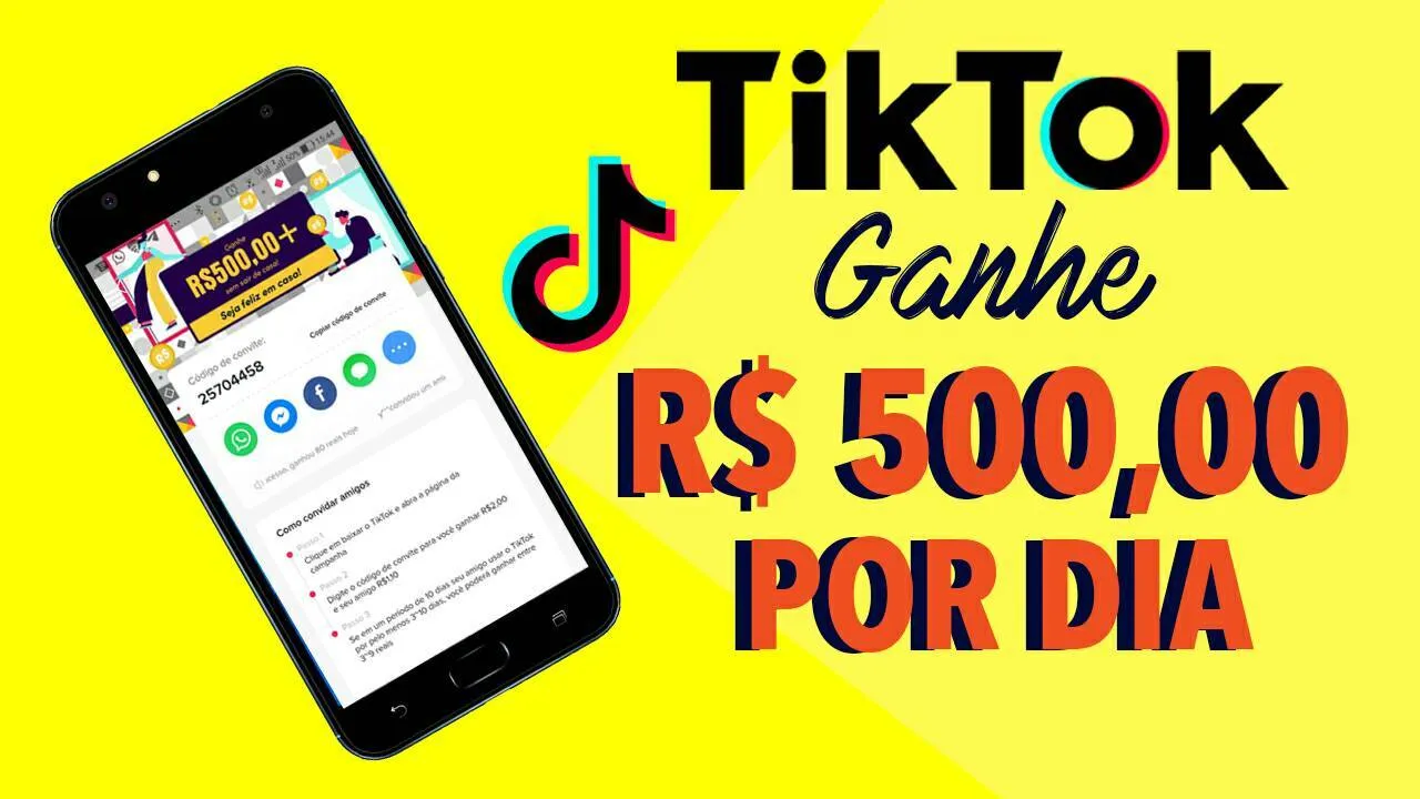 Ganhe ate 500 reais por dia.