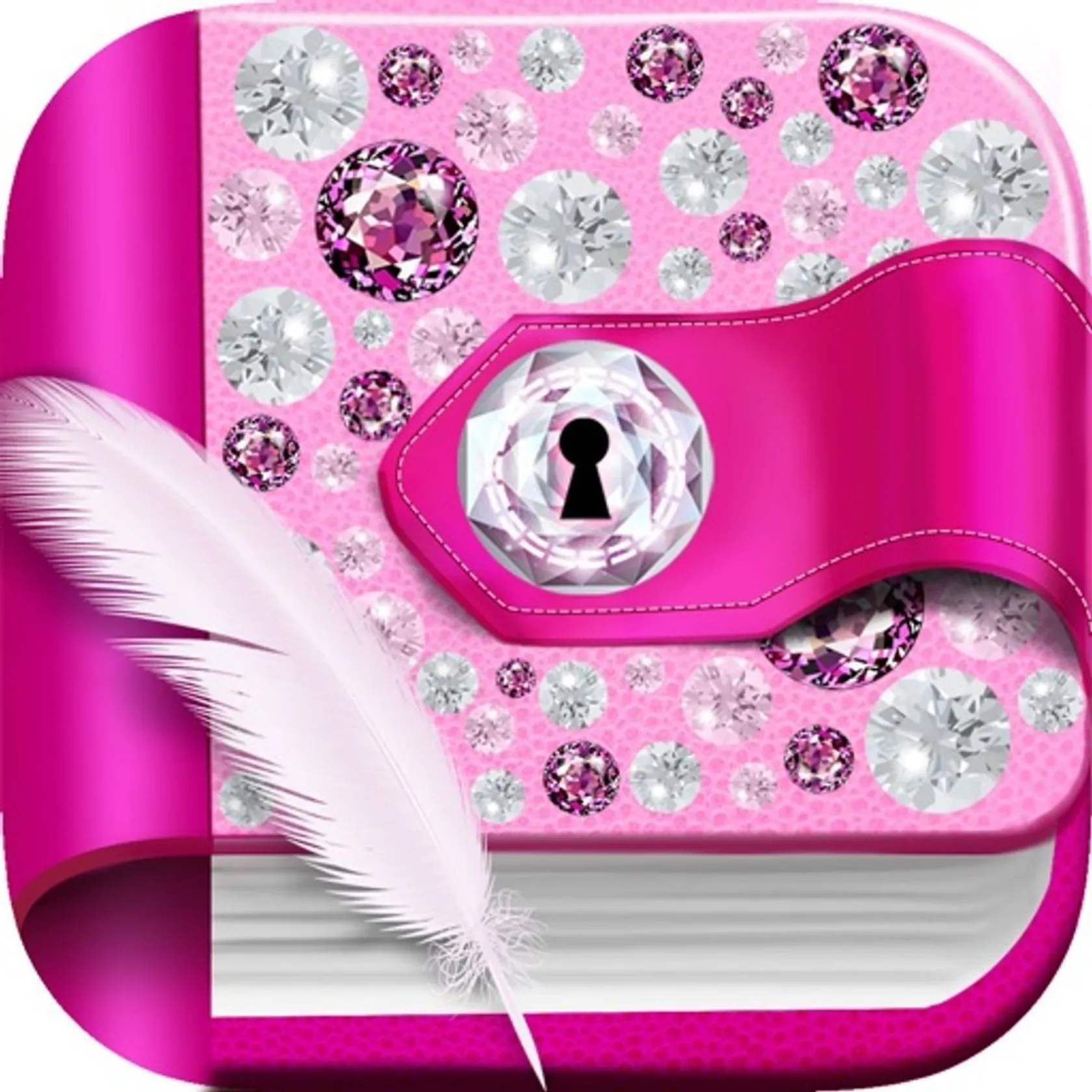 Diamond Diary Notes With Lock