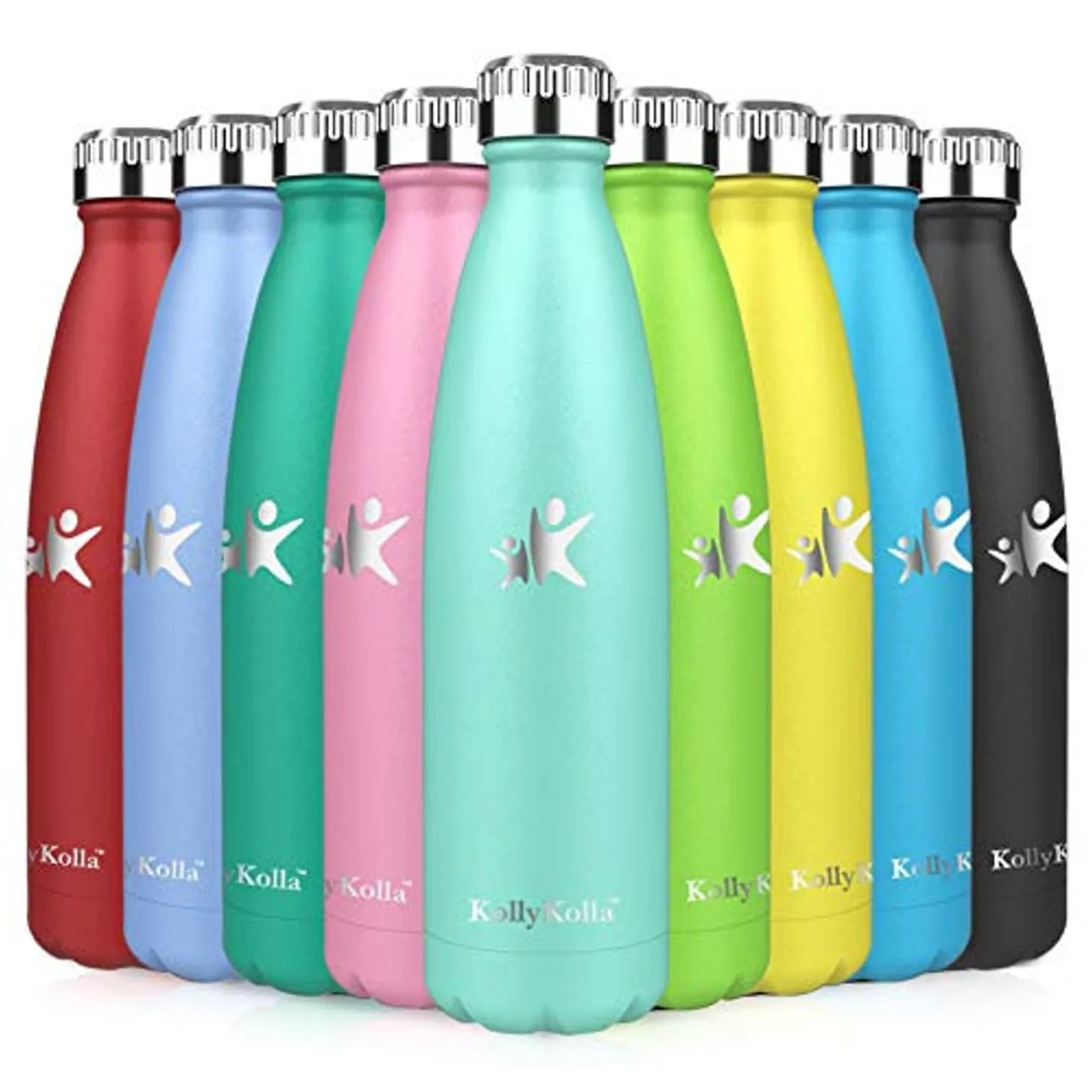 KollyKolla Botella de Agua Acero Inoxidable, Termo Sin BPA Ecológica, Botellas Termica