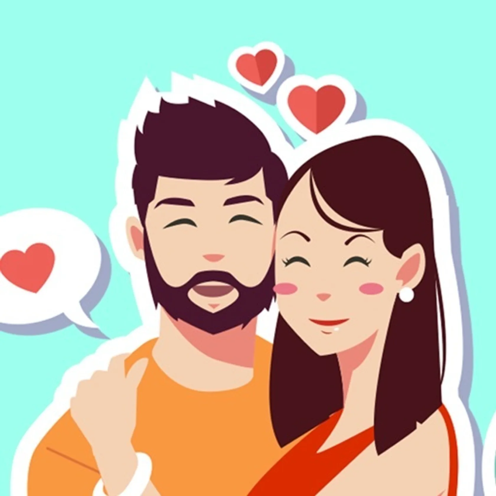 You & Me Together – Couple Sticker