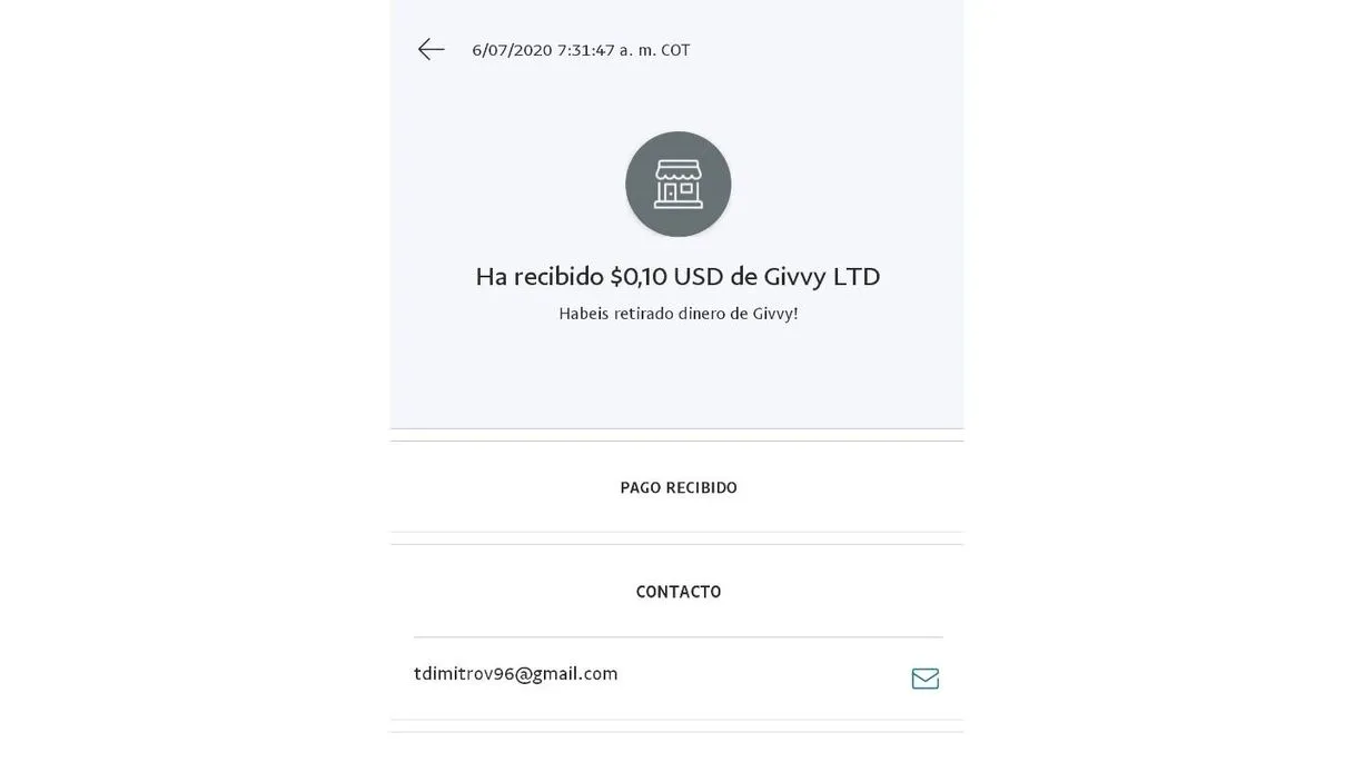 Givvy _ pagando al instante