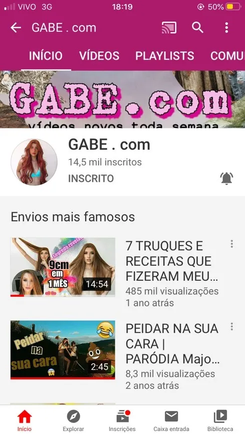 Meu canal 💕