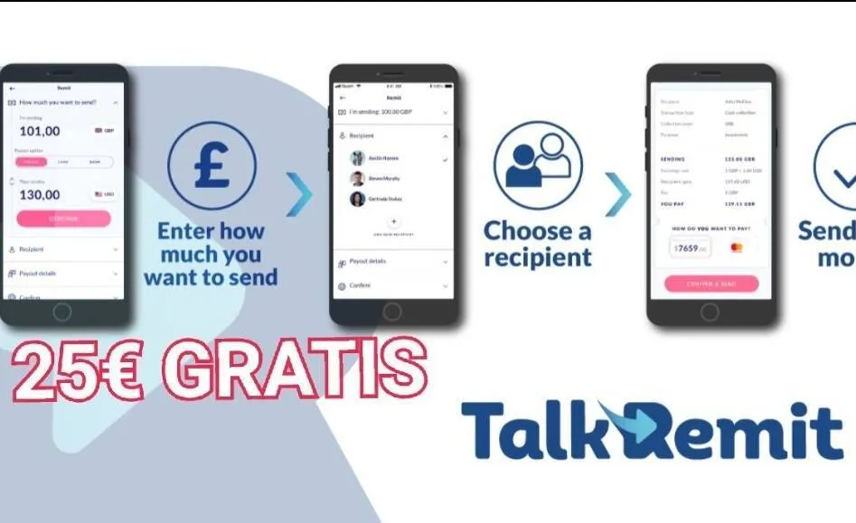 TalkRemit- 25€ gratis