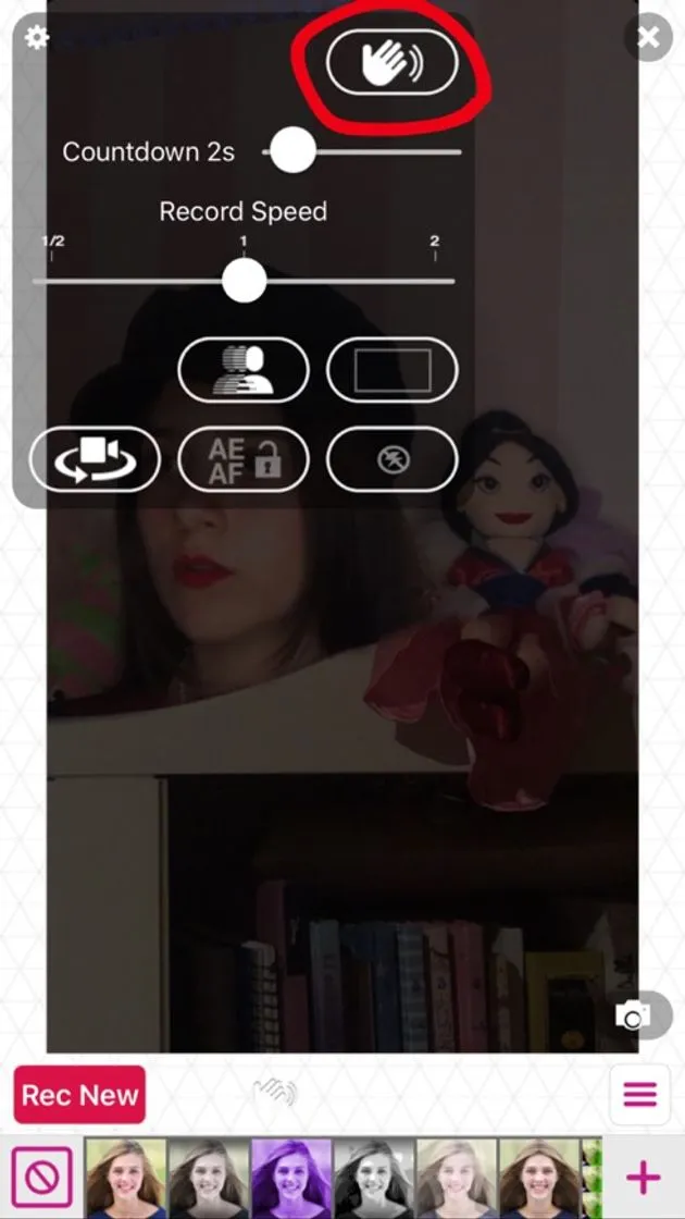 Palmadas para grabar en videostar