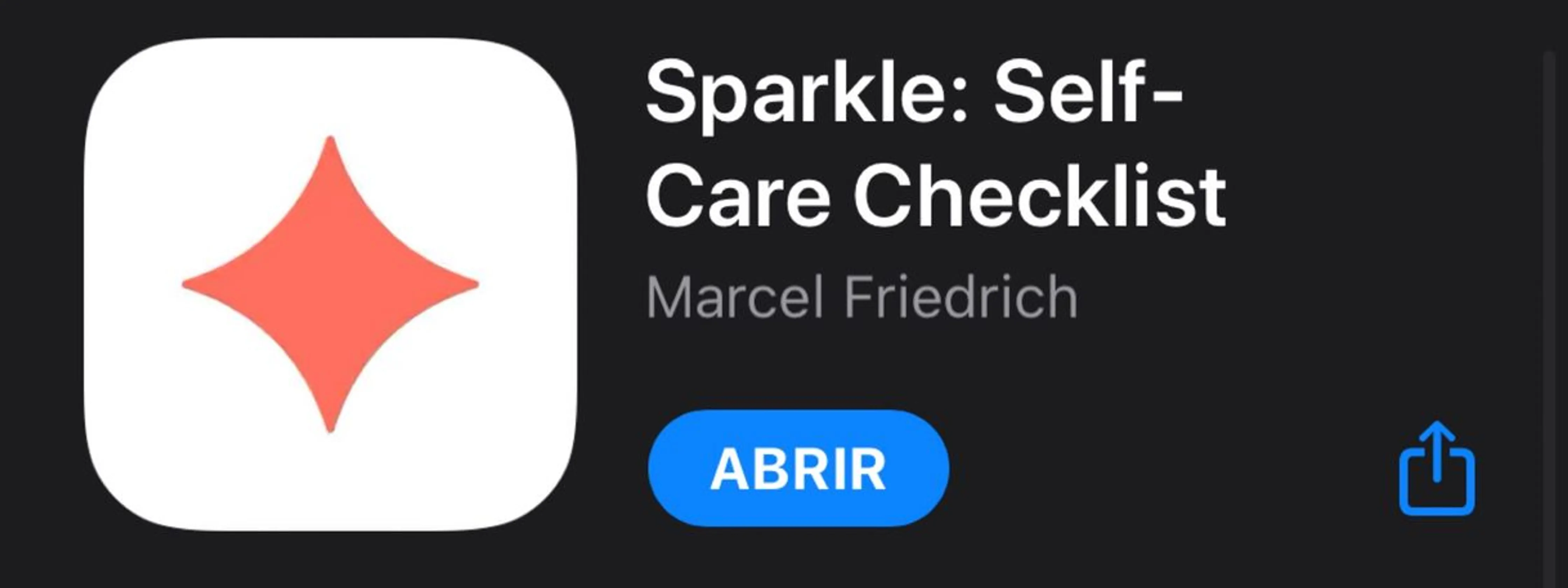 Sparkle: Self-Care Checklist.