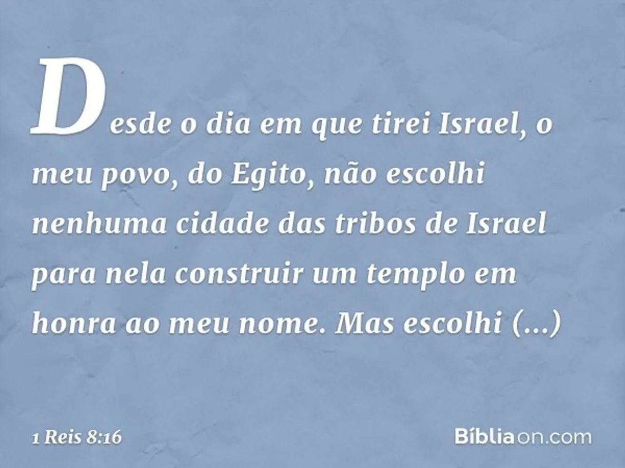 1 REIS 8:16