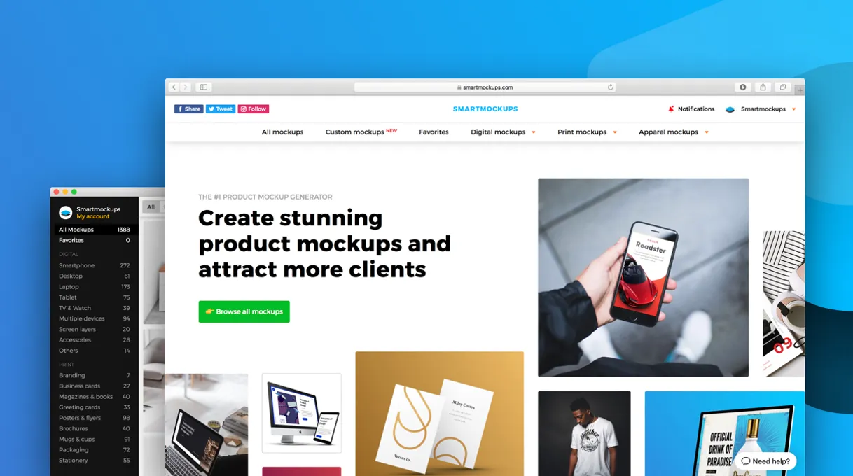 Smartmockups - Free product mockup generator
