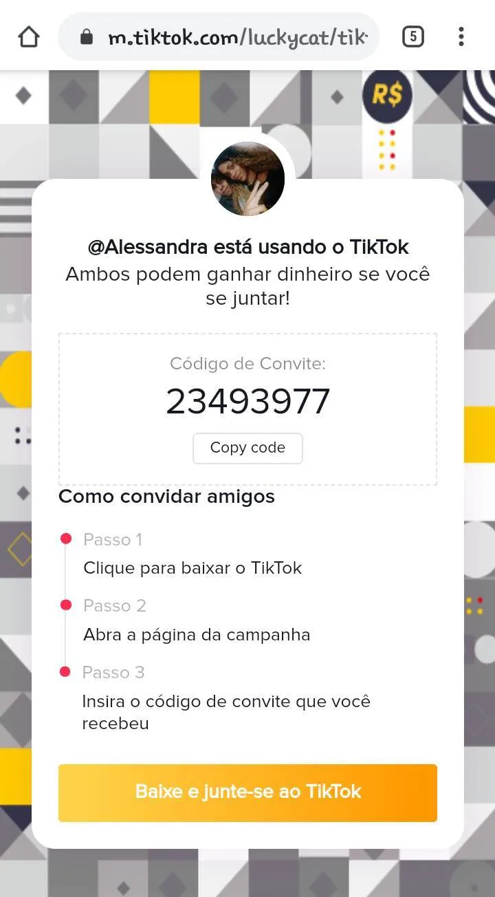Tik tok ganhe você também!!💲