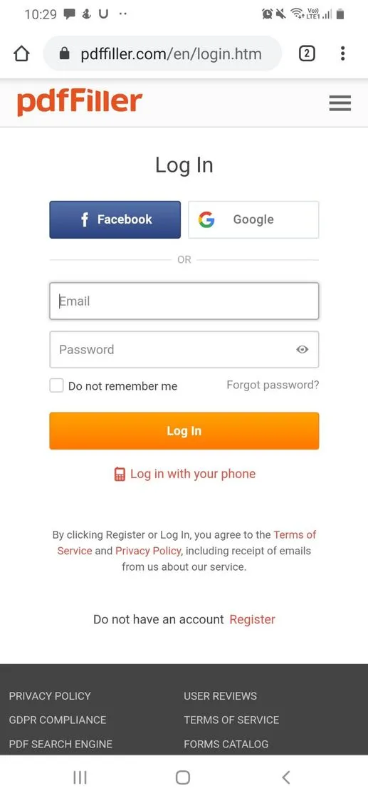 Log In - PDFfiller