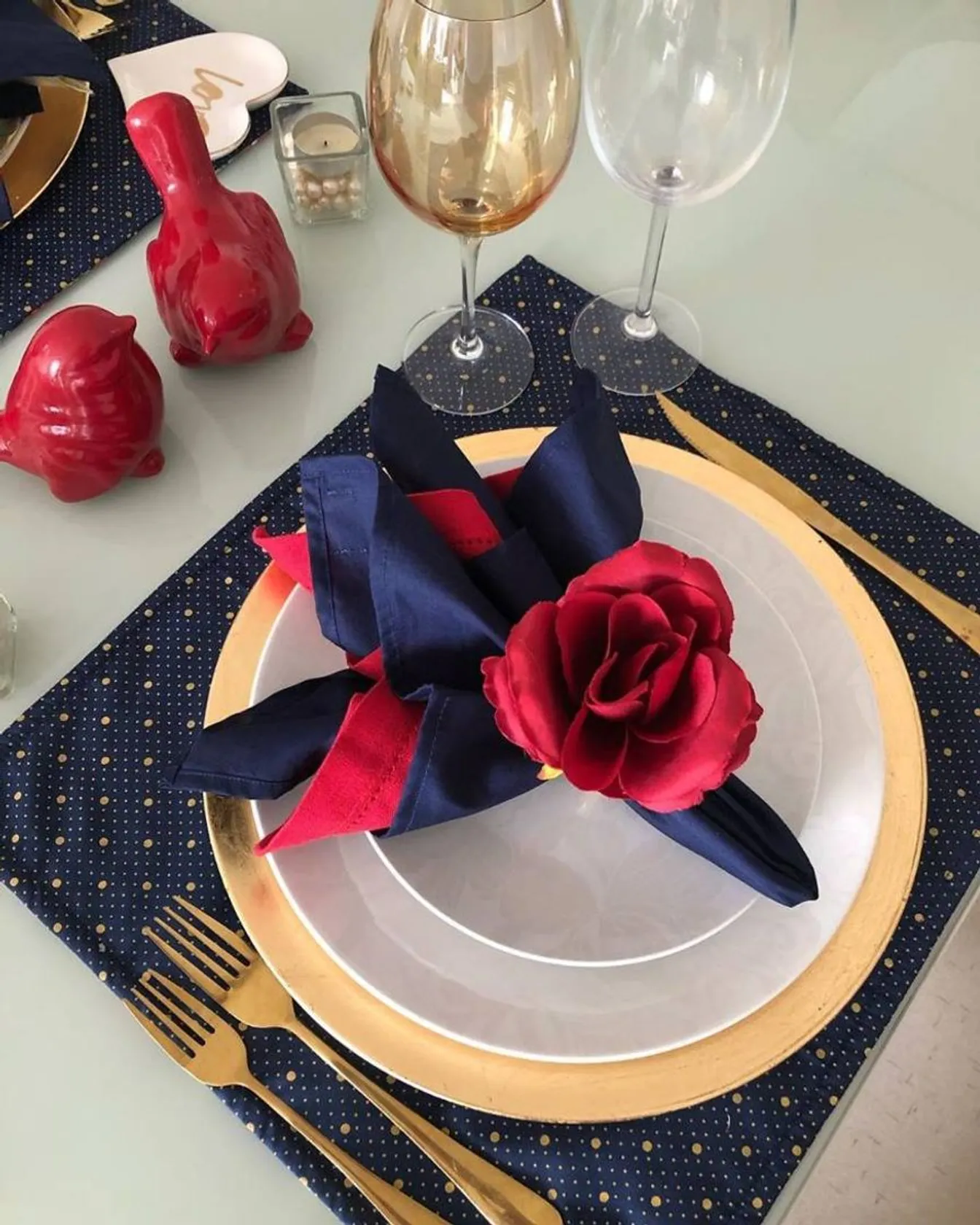Decoração de mesa.