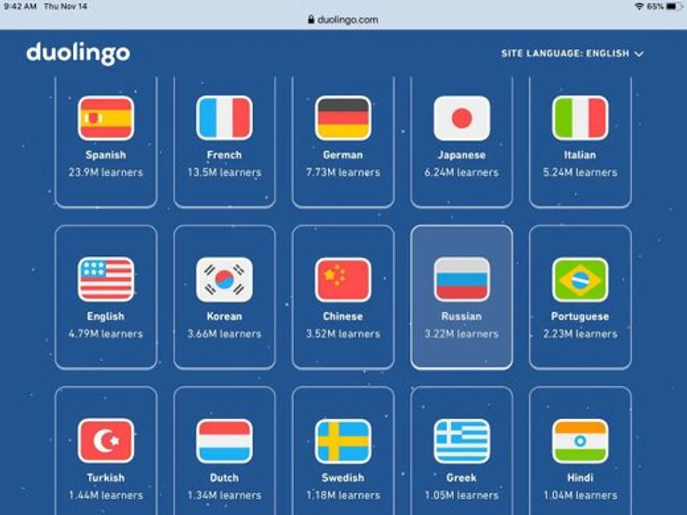 Duolingo Languages