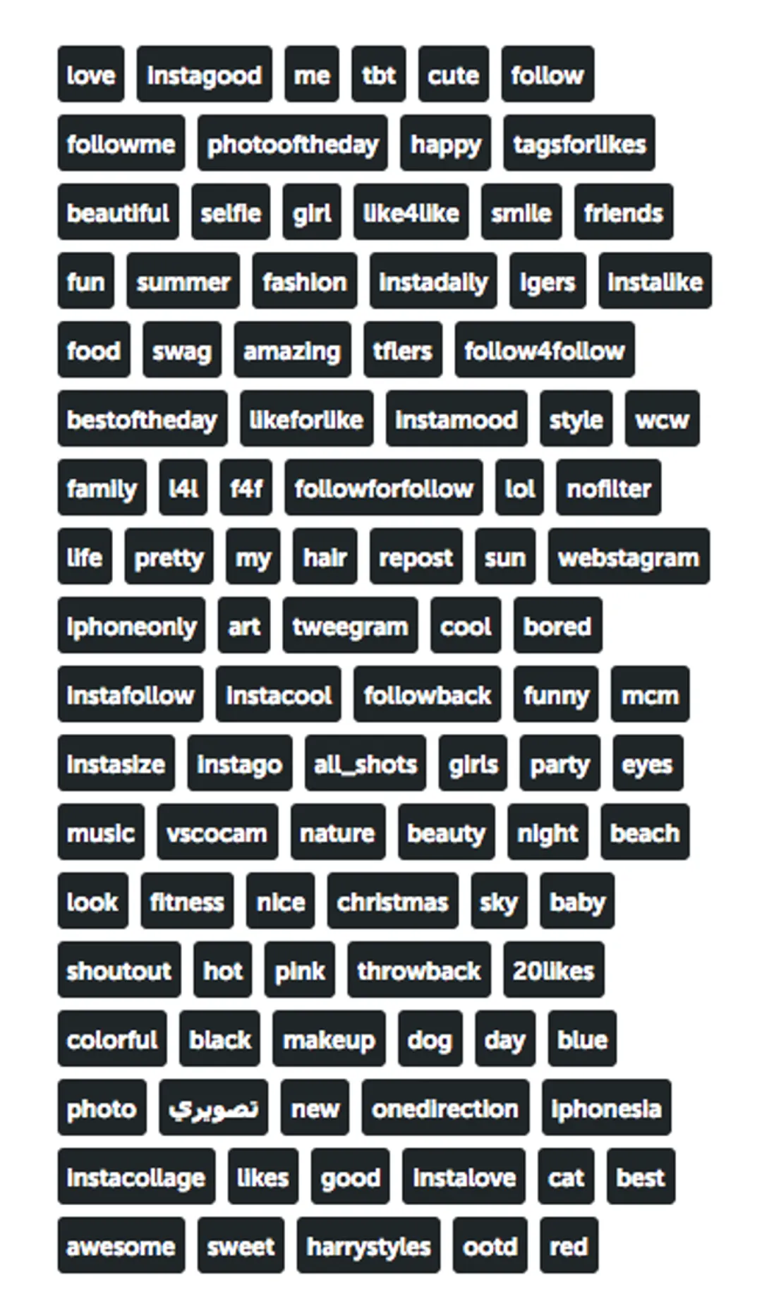 in Tags - Best hashtags for Instagram