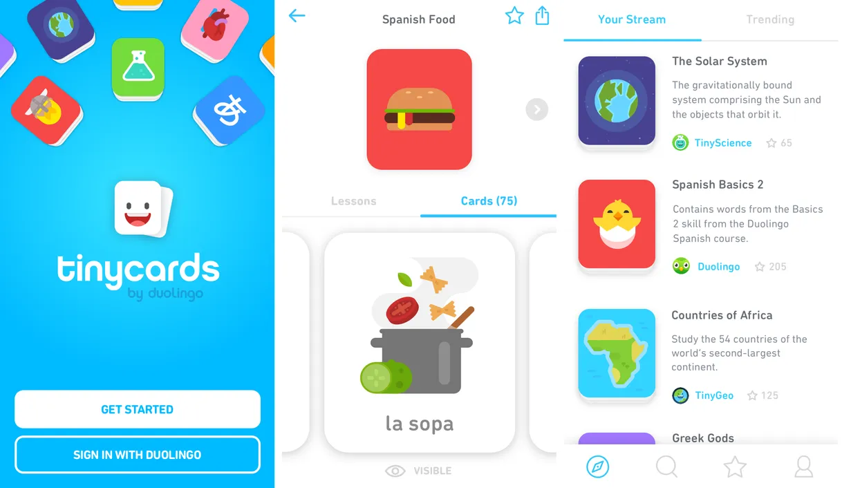 Duolingo tinycards