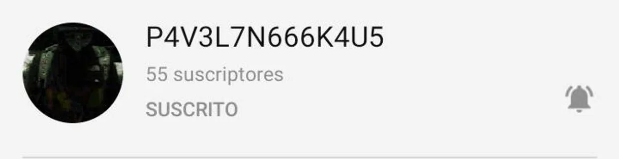 P4V3L7N666K4U5 - Canal de Youtube