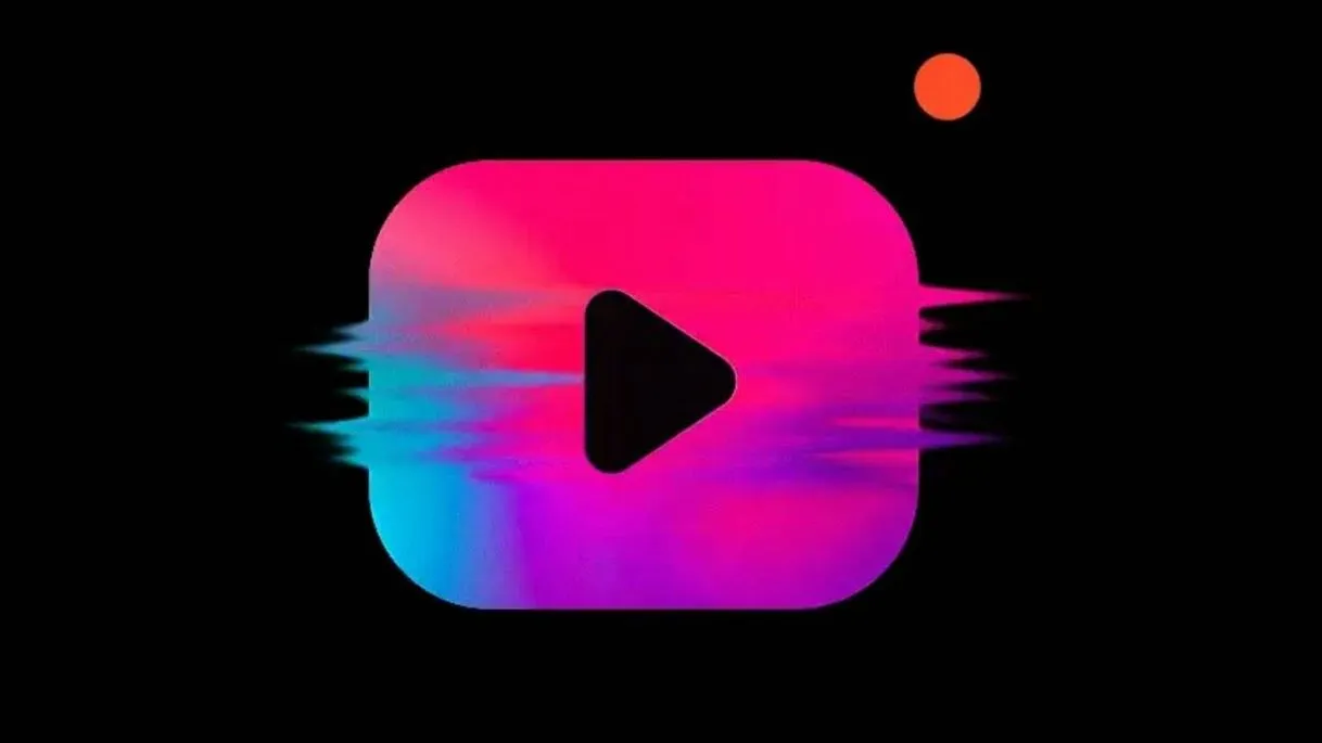 Editor de video con efectos glitch