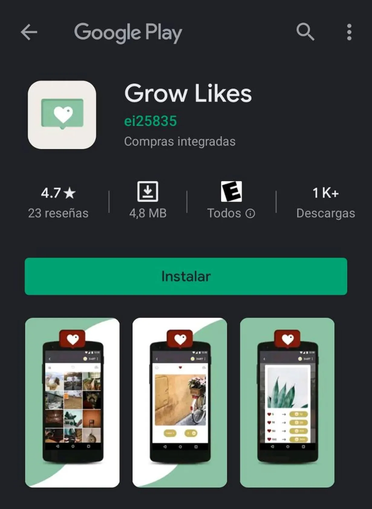 Grow likes