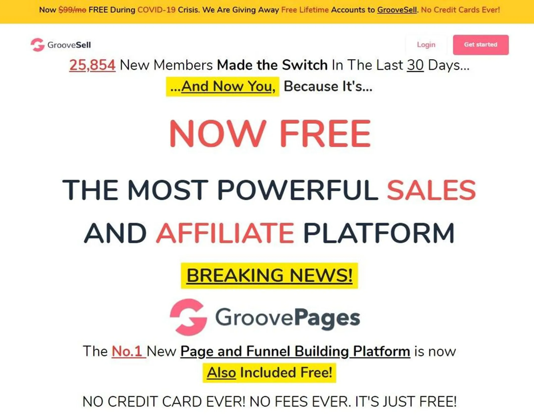 GrooveFunnels & GroovePages free for lifetime