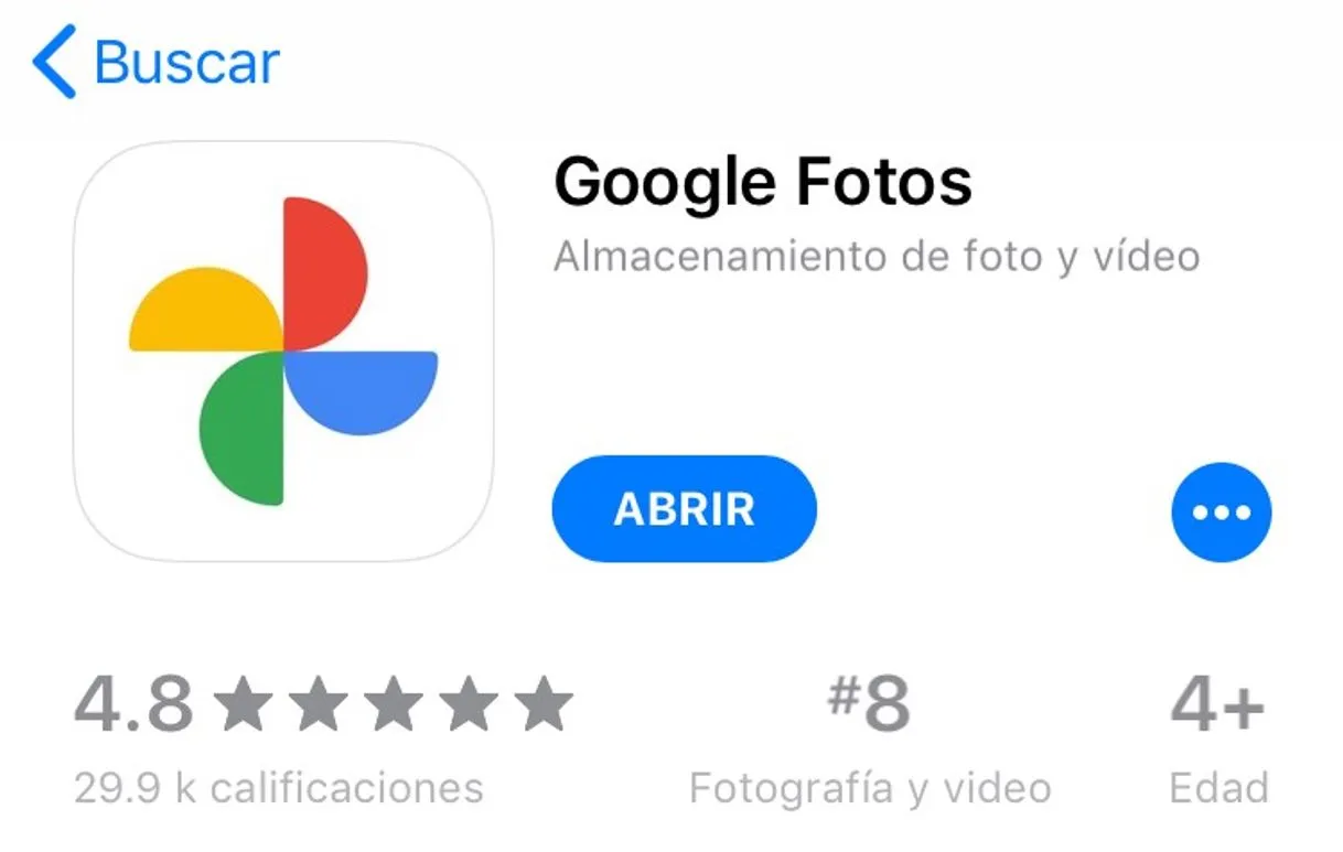 App para almacenar fotos gratis